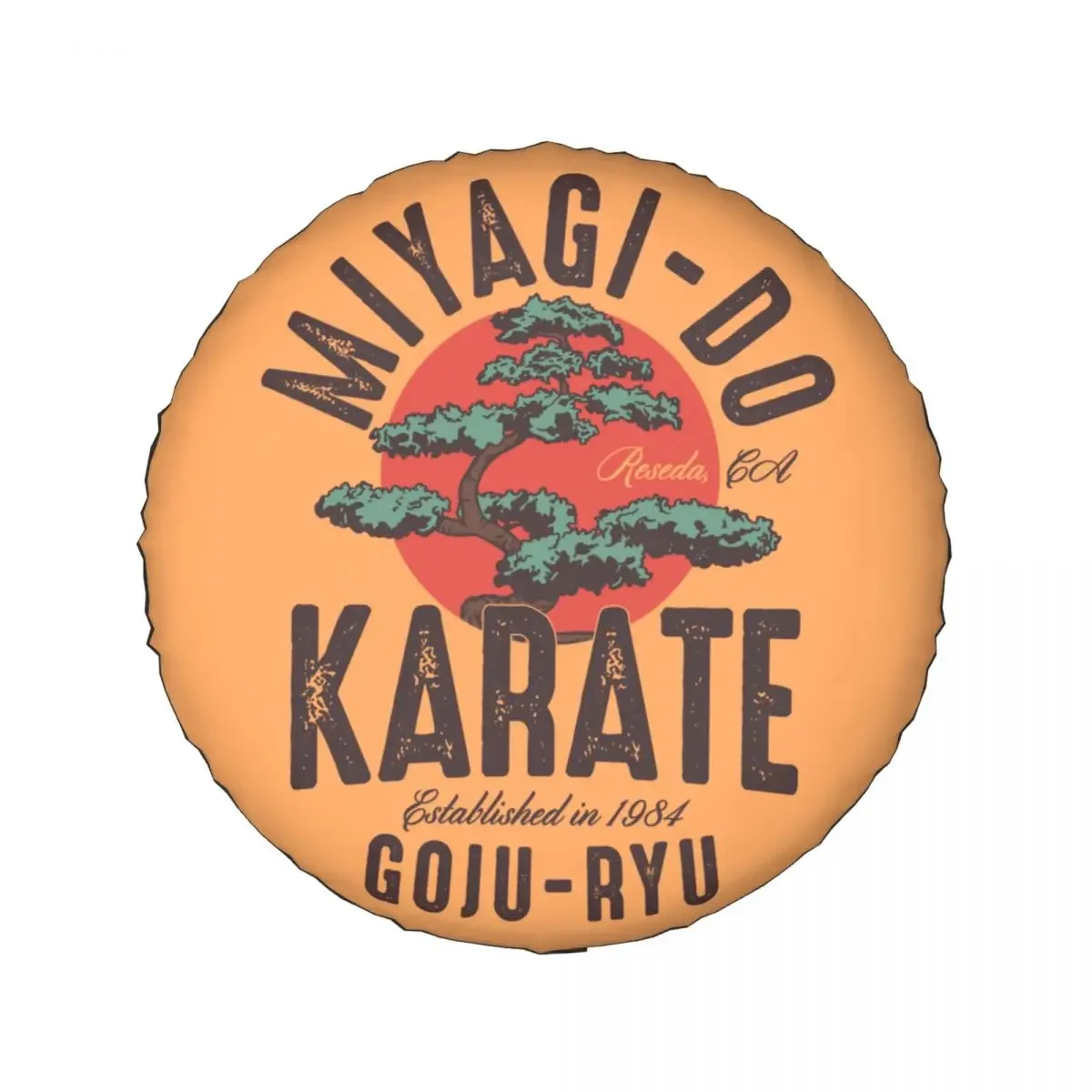 Vintage Miyagi Do Inspired Karate Kid Spare Tire Cover for Honda CRV Japanese Kung Fu Cobra Kai 4WD Trailer Car Wheel Protector