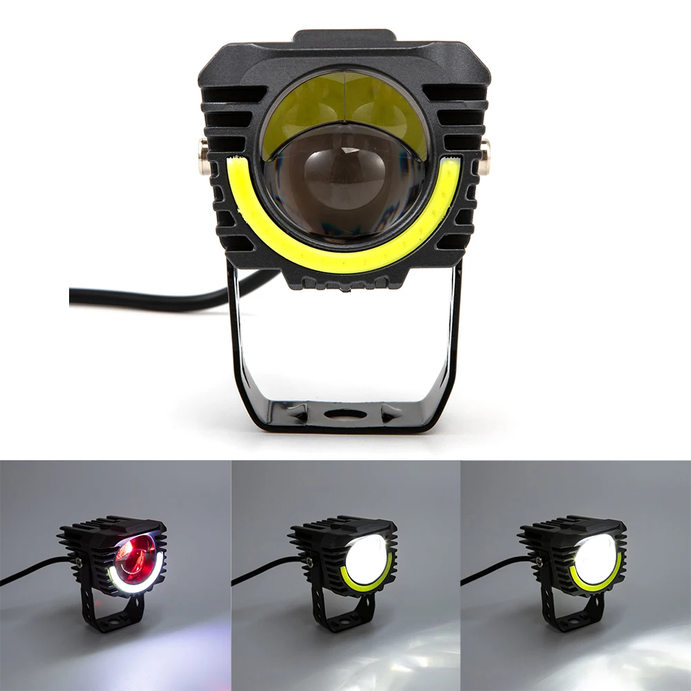 Motorcycle LED Headlight High Lighthouse 3000k/6000k Spotlights Projector Lens 12V Barra Led for ATV Truck Dirt Bike SUV UTV