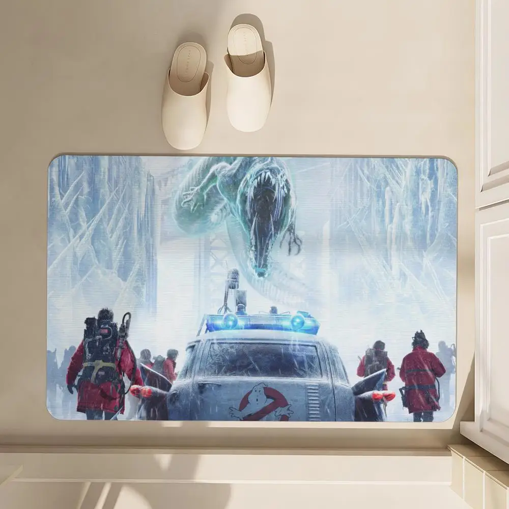 

The Movie Ghostbusters Frozen Empire Floor Mat Soft Diatom Bathroom Absorbent Floor Mat, Toilet Of The Bathroom, Household Floor