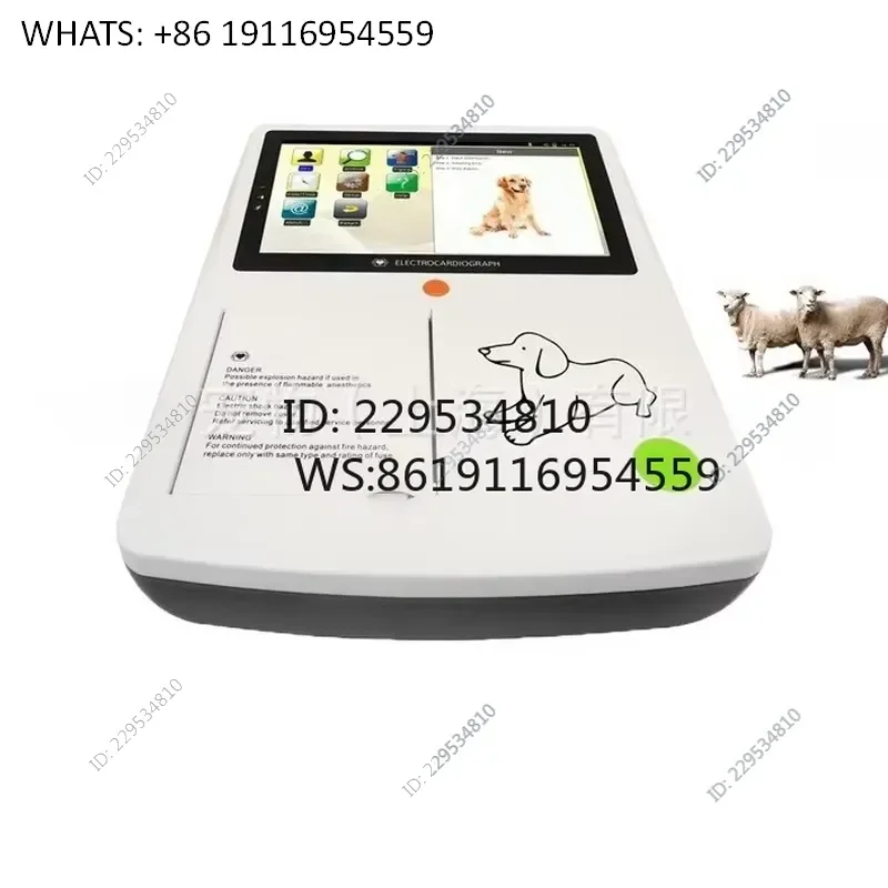 Three-Channel Veterinary ECG Machine for Animal Electrocardiogram Detector Electrocardiograph