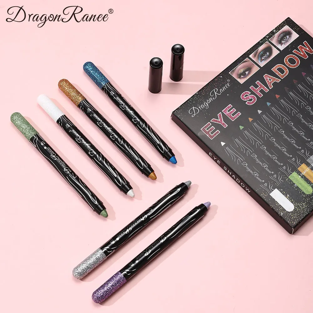 Dragon Ranee 12-color Eyeliner Pencil set Color Eyeliner Glue pencil Waterproof sweat resistant Foam pencil Eyeshadow pencil set