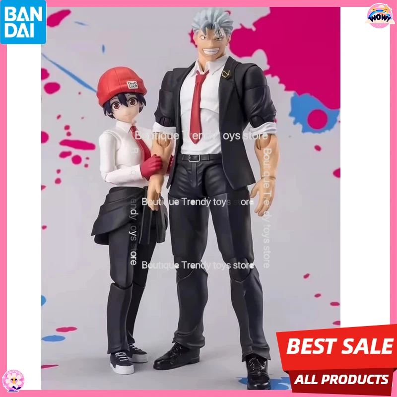

Bandai Genuine SHF ANDY & FUKO IZUMO Undead Unluck Anime Action Figure Collectible Movable Model Toys Ornaments Gift Children