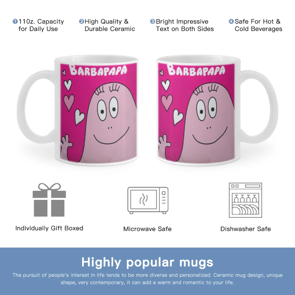 

Barbapapa-Free shipping Coffee Cups Ceramic cups creative cups and cute mugs Personalized Gift Cup For Tea