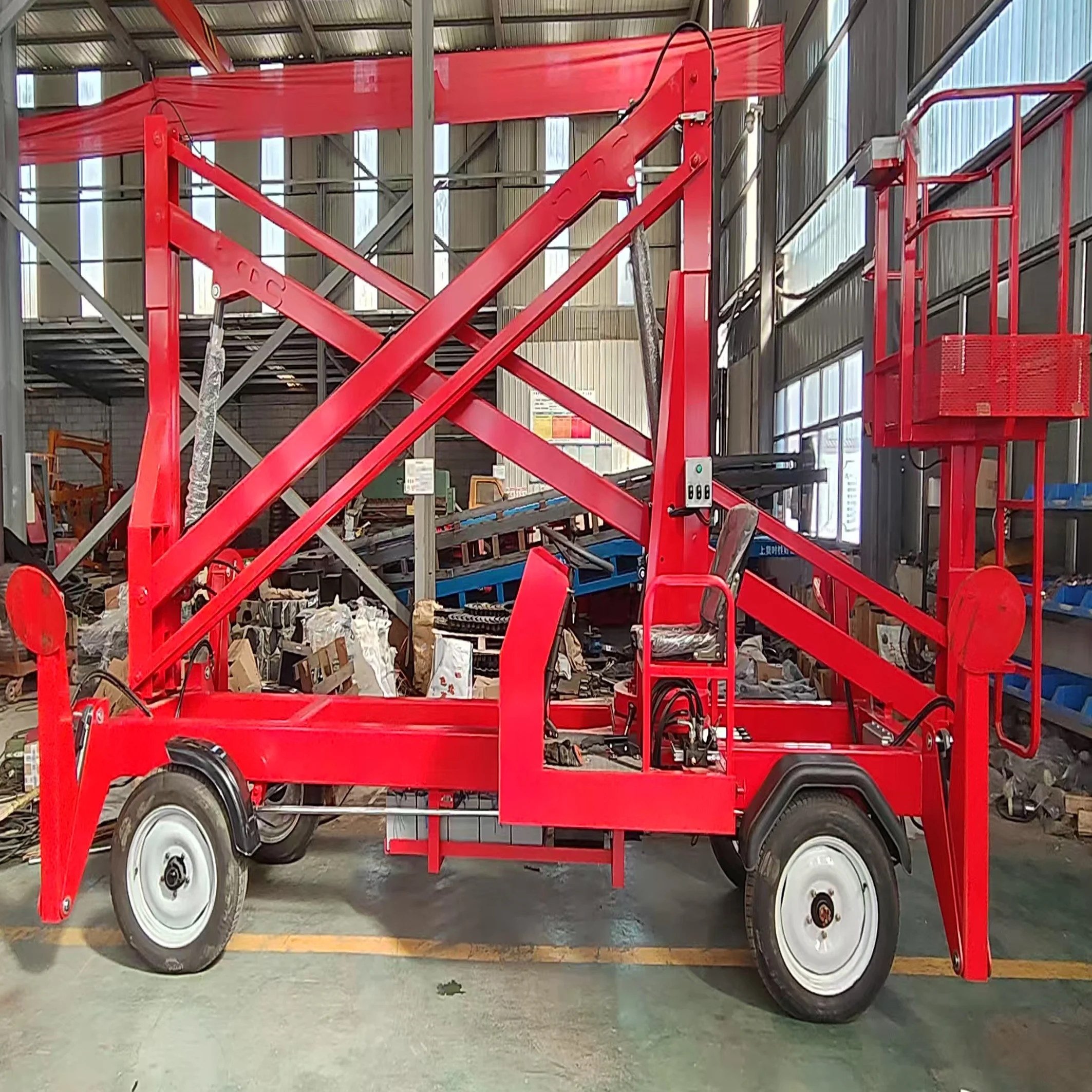 YG Customized 12M Diesel Folding Arm Mobile Towable Boom Lift