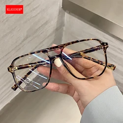 KLASSNUM 2026 Fashion Anti-blue Light Glasses Men Women Transparent Computer Glasses Large Frame Retro Eyeglass Square Eyeglasse