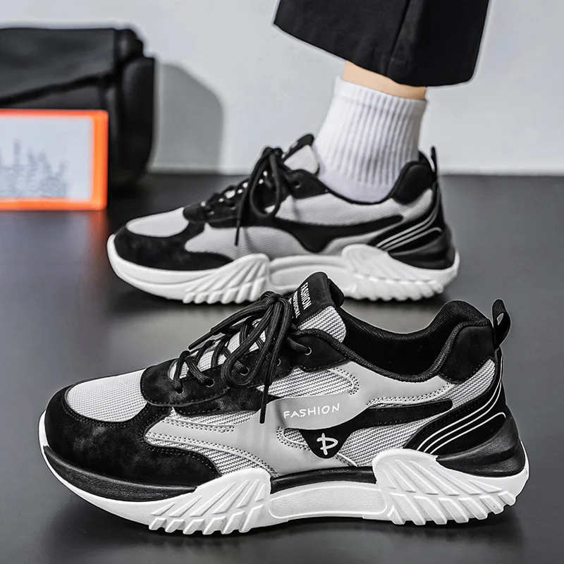 Men's spring lightweight and versatile mesh comfortable and breathable sports and leisure shoes, outdoor running shoes