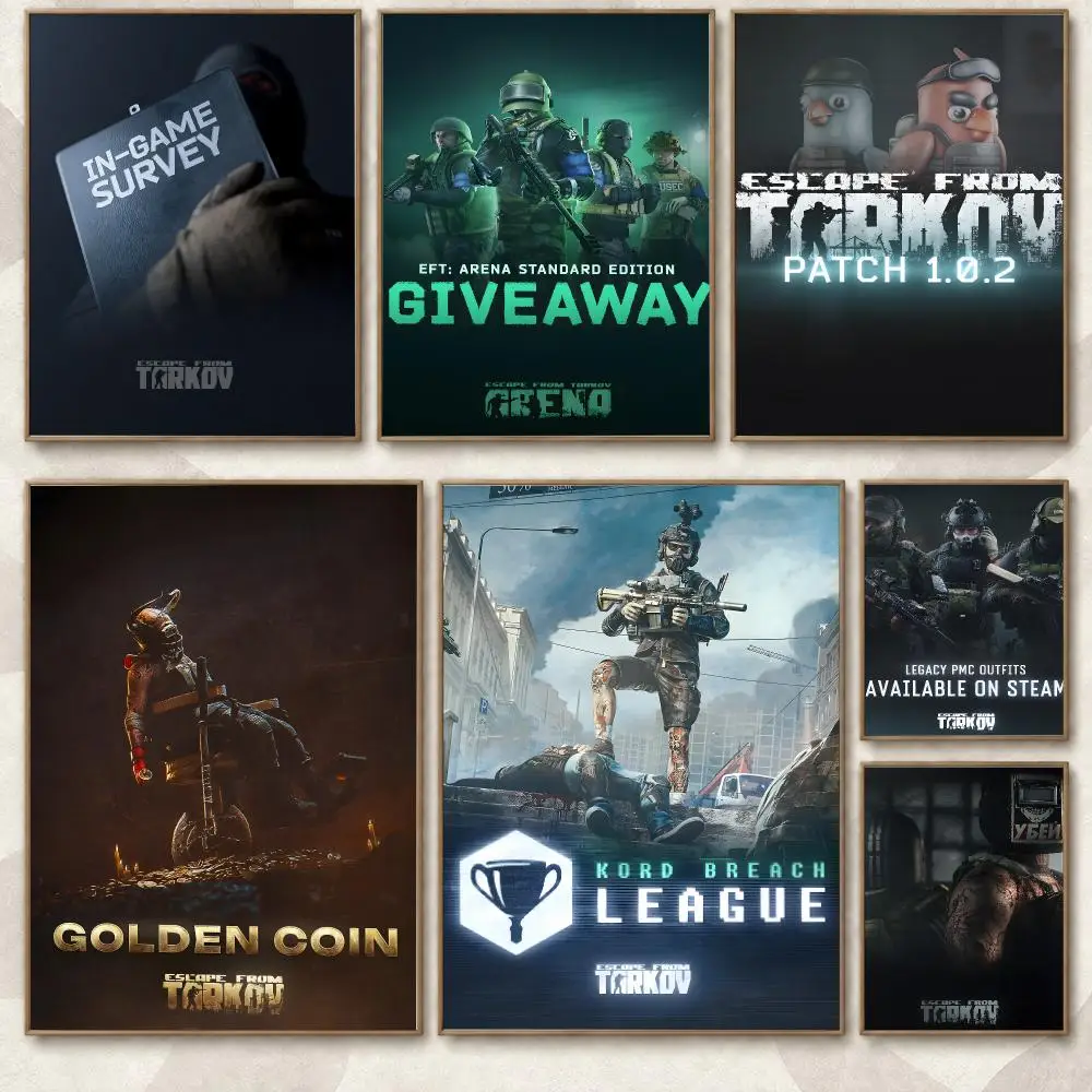 Escape from Tarkov Tactical FPS Gritty Combat Series Poster Aesthetic Art Print for Bedroom & Living Room Decor, Unframed
