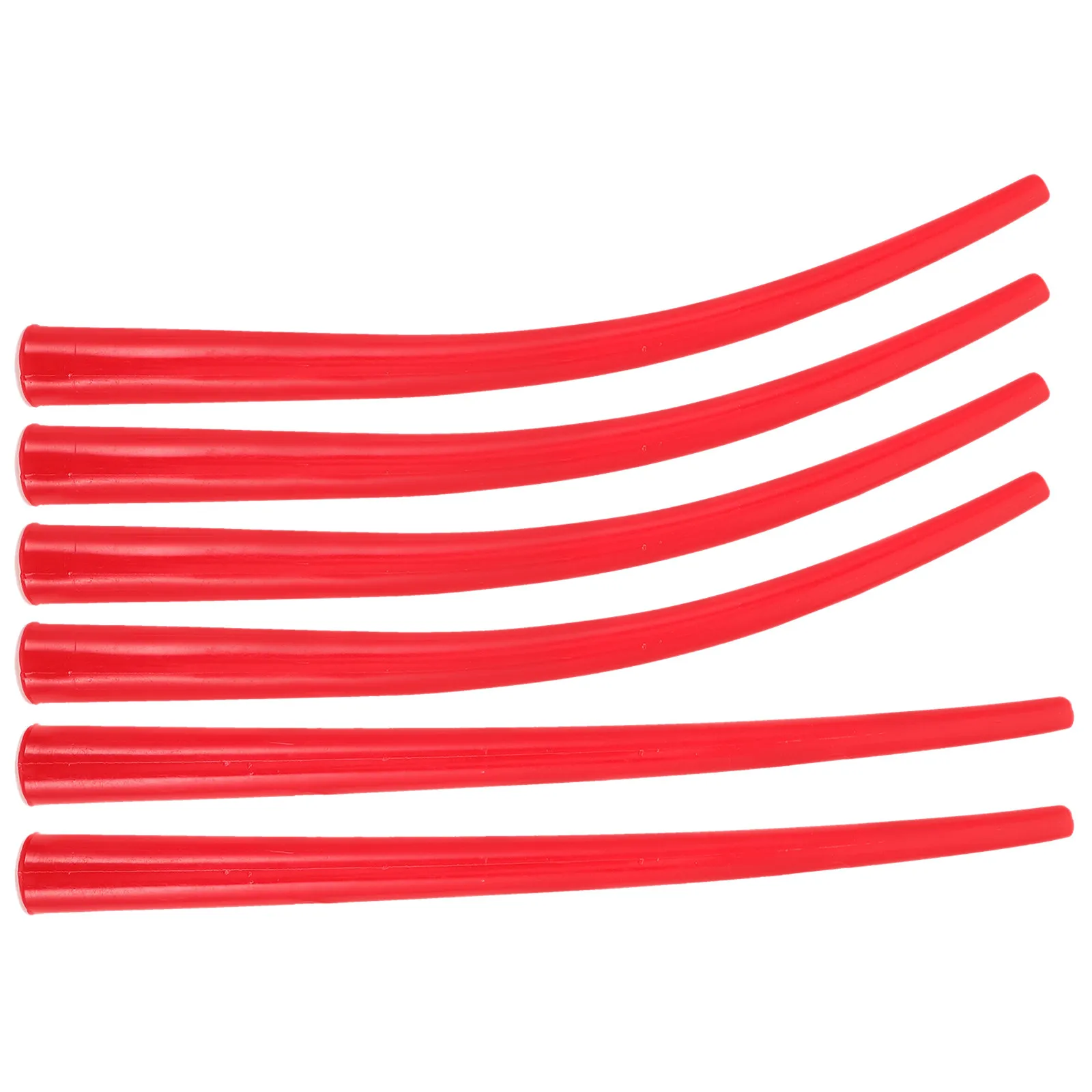 6Pcs Long Bent Plastic Caulking Gun Extension Nozzle Precise Flow Control Replacement Tip for Door Window Bathroom Floor Plumber