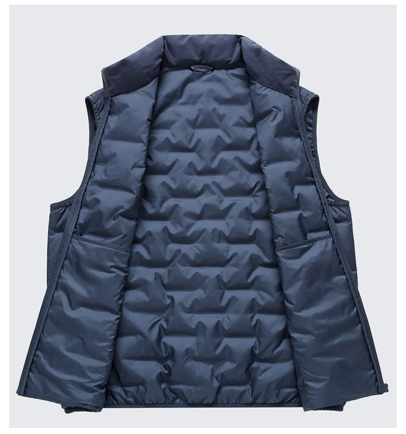 سترة جديدة للخريف والشتاء لركوب الدراجات في الهواء الطلق والجري وصيد الأسماك متعددة الاستخدامات وعصرية للرجال بياقة واقفة سترة دافئة للأسفل