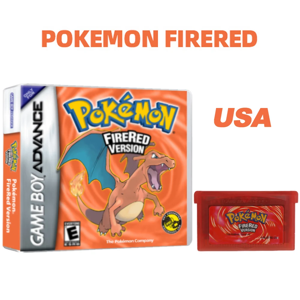 Nuova serie Pokemon Emerald FireRed Leafgreen Ruby Sapphire 5 versioni GBA Game in Box per cartuccia per videogiochi a 32 Bit senza manuale