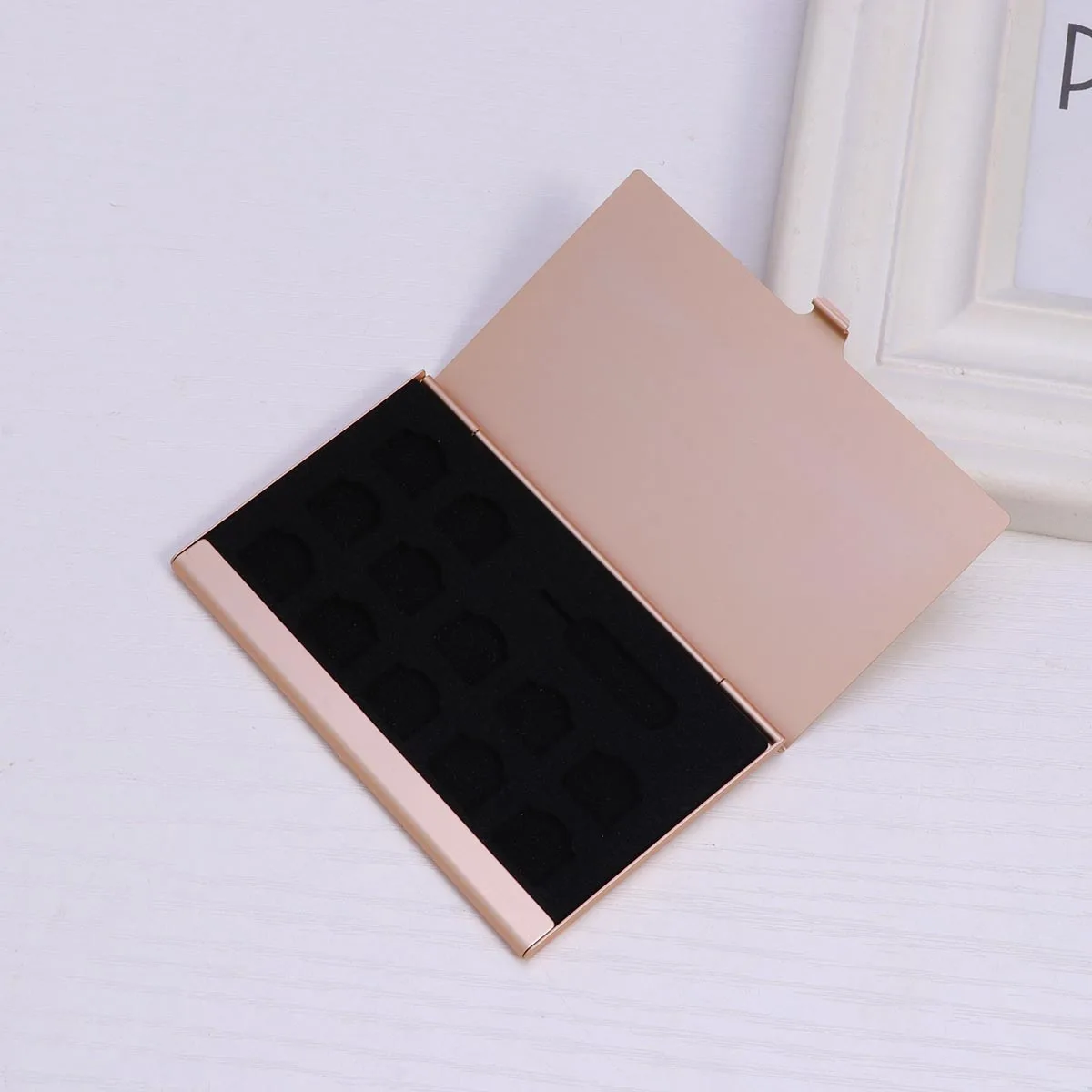 

Aluminum Card Box Portable Slim Phone Chip Storage Organizer Small Size For Home Shop Use Sim Card Storage Box Sim Holder Cell