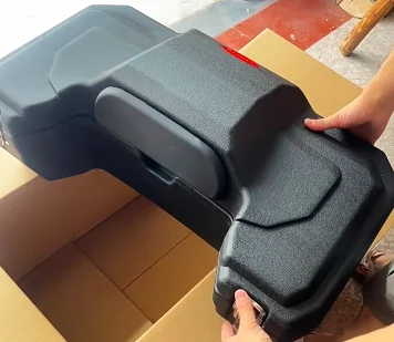 ATV Rear Cargo Box with Lock & Backrest — Waterproof HDPE Storage Case (75×40×29cm) for ATV UTV Quad Bike Beach Buggy