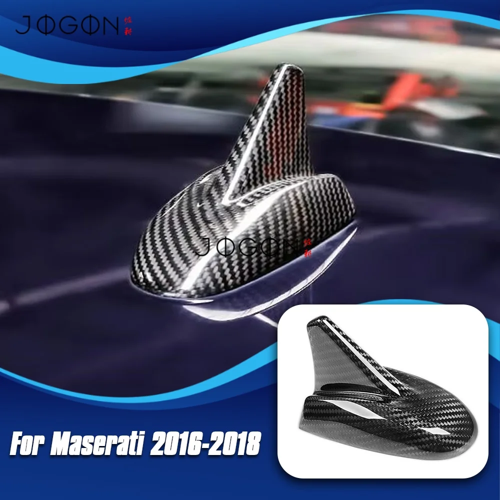 

For Maserati Quattroporte M156 Ghibli M157 Levante 2016 2017 2018 Carbon Fiber Roof Antenna Aerials Sticker Shark Fin Cover Trim
