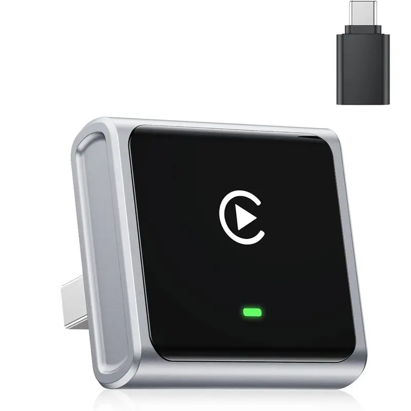 [B24B!】 Aluminium Case For Carplay& Android Car Wireless Adapter, Converts Wired Connections To Wireless Carplay Support