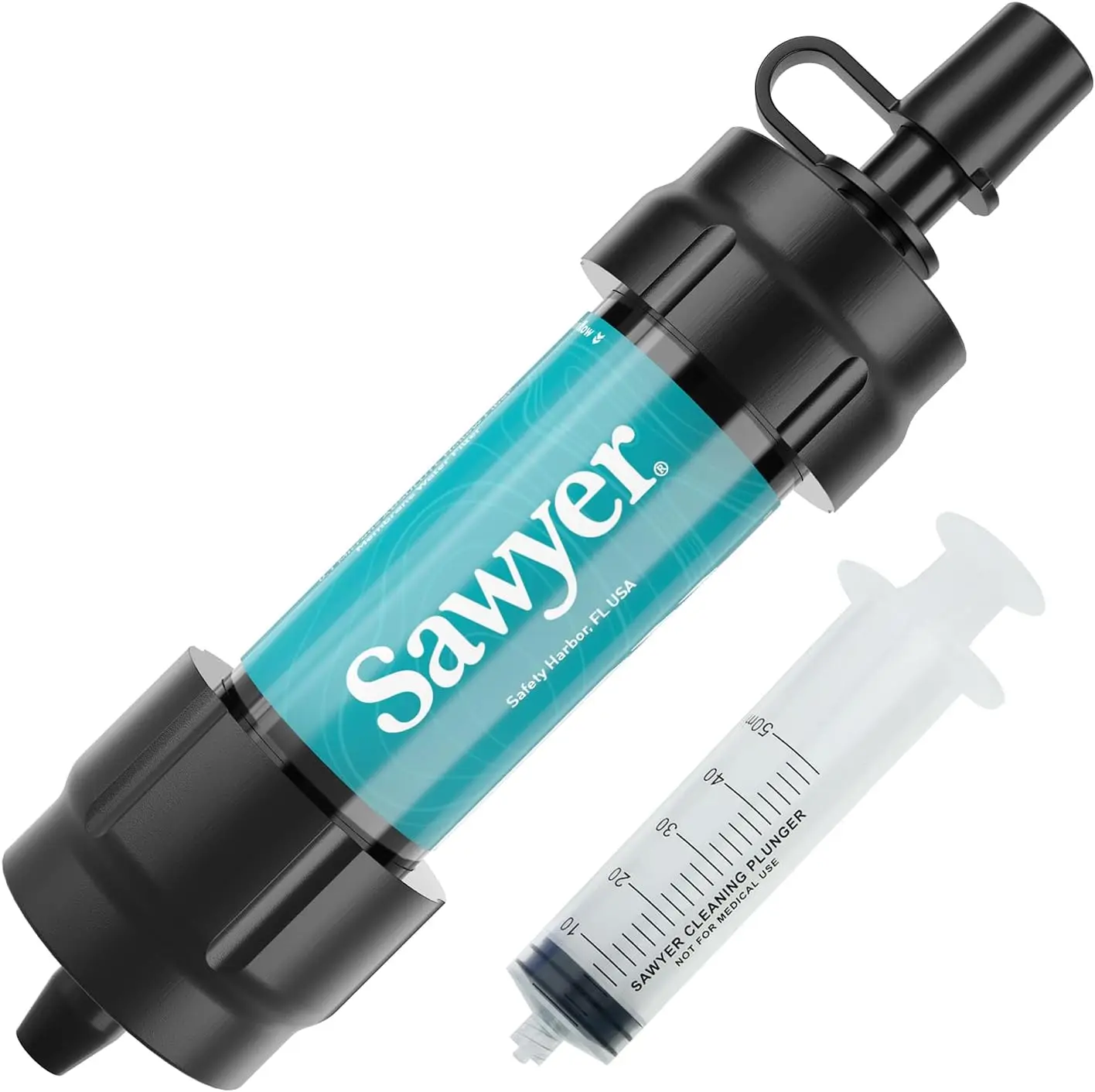 Sistema de Filtración de Agua Portátil Sawyer Products, Filtro de Agua de Supervivencia para Camping, Senderismo, Viajes al Aire Libre y Uso de Emergencia