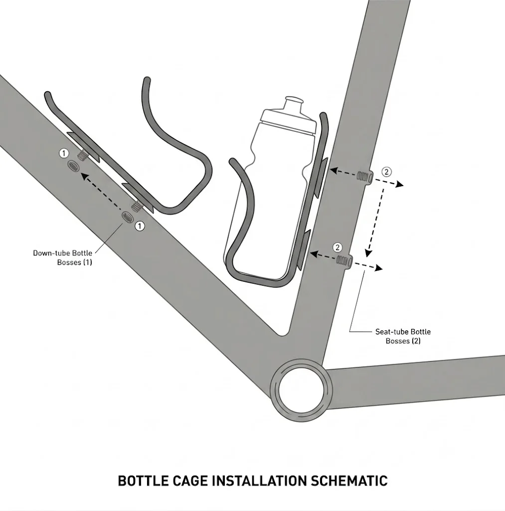 2PCS Sand Blasted Grey Titanium Tube Ultra Light Water Bottle Cage With Free M5 Ti Bolts For Bicycle