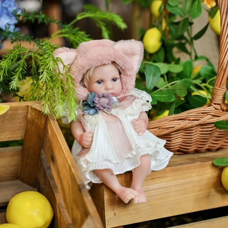 

12-дюймовая мягкая виниловая кукла Cloveray Kawaii, милая розовая лиса, плюшевый набор животных, кукла реборн, декор для комнаты, детские успокаивающие игрушки, подарки на день рождения