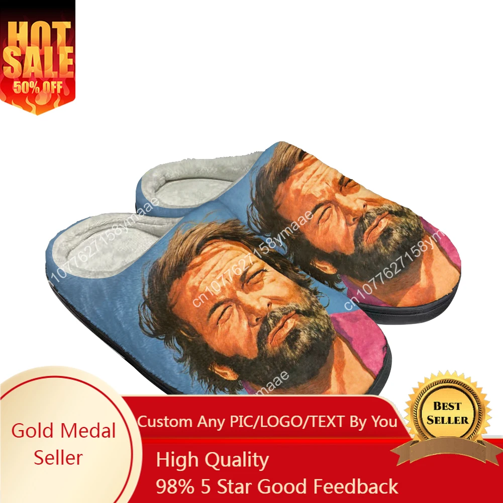 

Hot Cool Bud Spencer Fashion Cotton Custom Slippers Mens Womens Sandals Plush Casual Keep Warm Shoes Thermal Comfortable Slipper