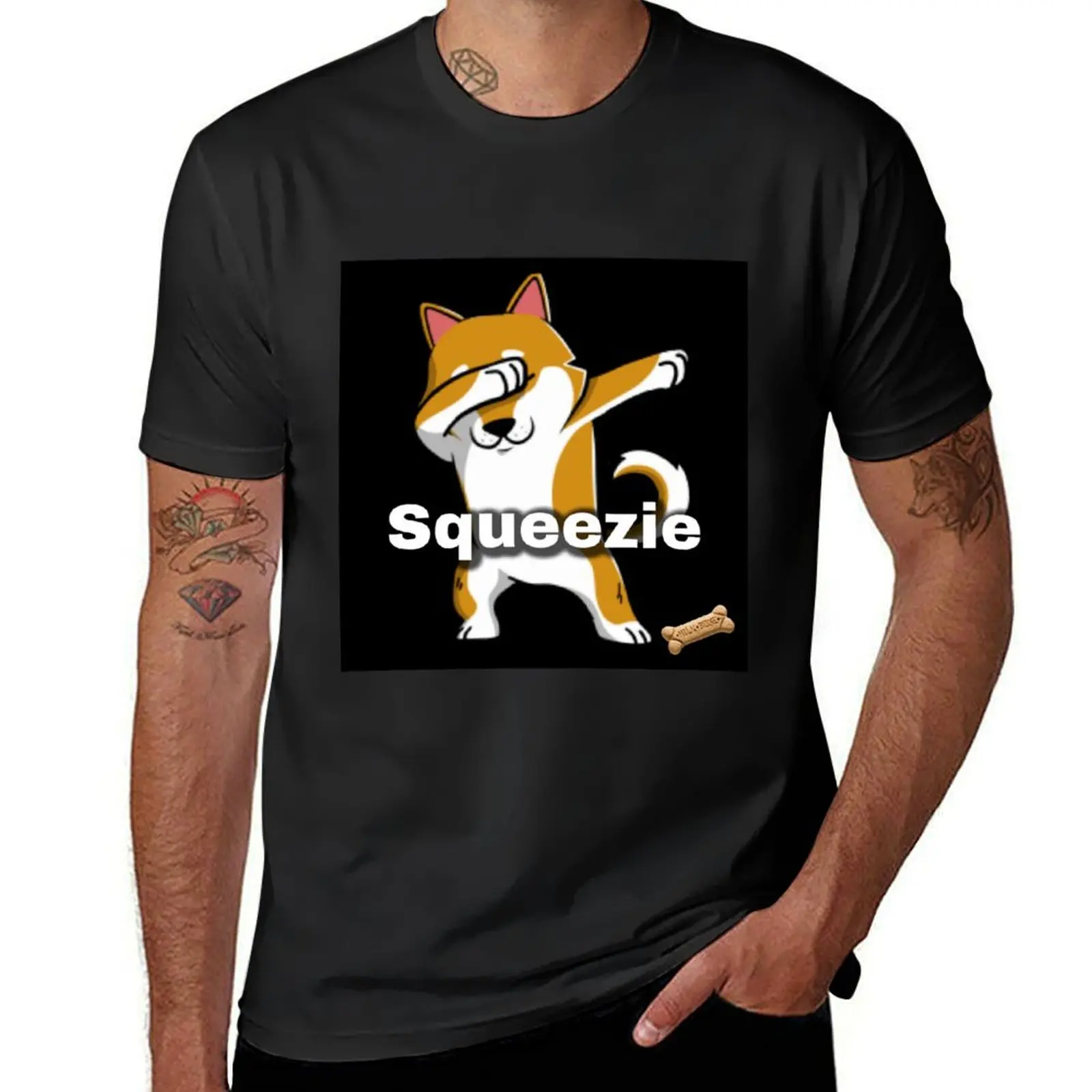 Squeezie T-shirt sports fans vintage t shirts men