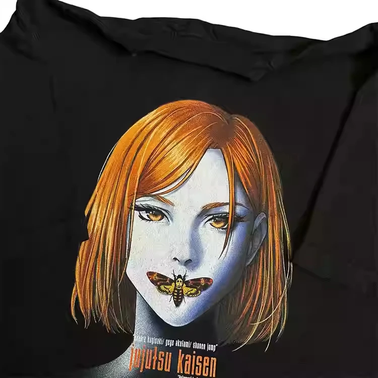 

Pure American Heavyweight! Audiophile Quality Japanese Animation Wind Spell Return Fight Loose Short-sleeved T-shirt Versatile