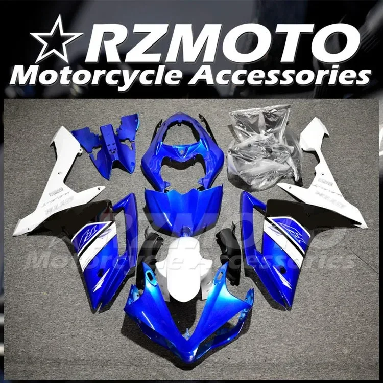 

4Gifts Injection Mold New ABS Fairings Kit Fit for YAMAHA YZF-R1 2007 2008 07 08 R1 Bodywork Set Blue White