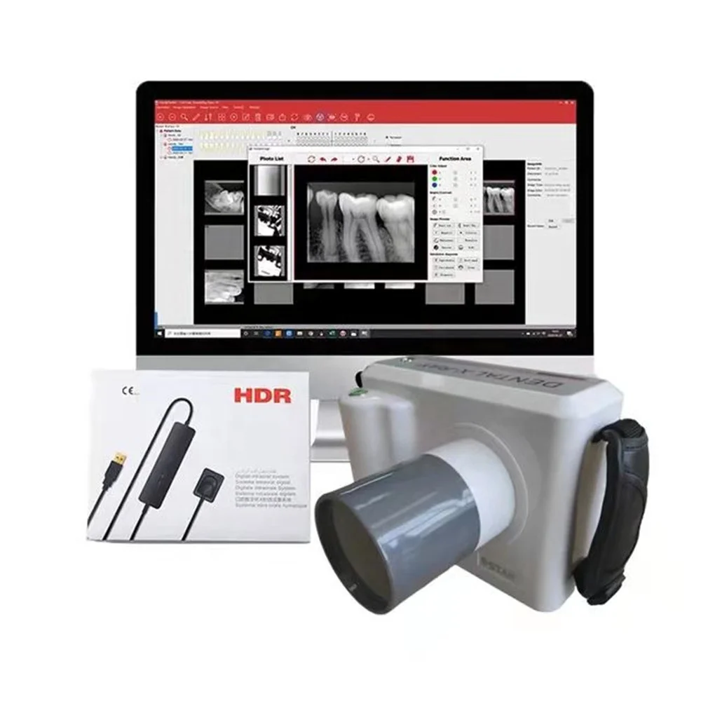 Full Set Portable Dental X ray Machine With Sensor HDR 5000A USB HD Image Equipment Denstist Veterinary Use