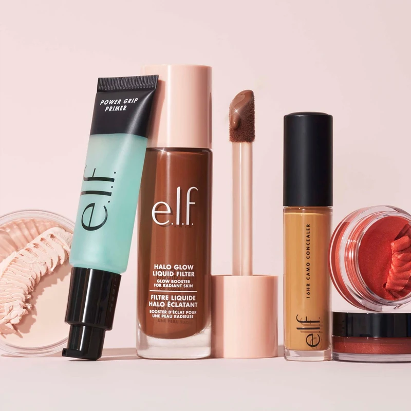 Elf Lip Gloss Clear Glitter Lip Balm Lip Glaze Hydrating Moisturizing Primer Cream Blush Balm Liquid Blush Easy to Blend Makeup