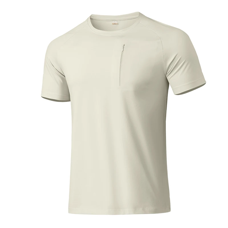 LNGXO Herren-Wander-T-Shirt, Klettern, Trekking, Bergsteigen, kurzärmeliges T-Shirt, Outdoor-Kühlung, funktionelles Kurzarm-T-Shirt 4