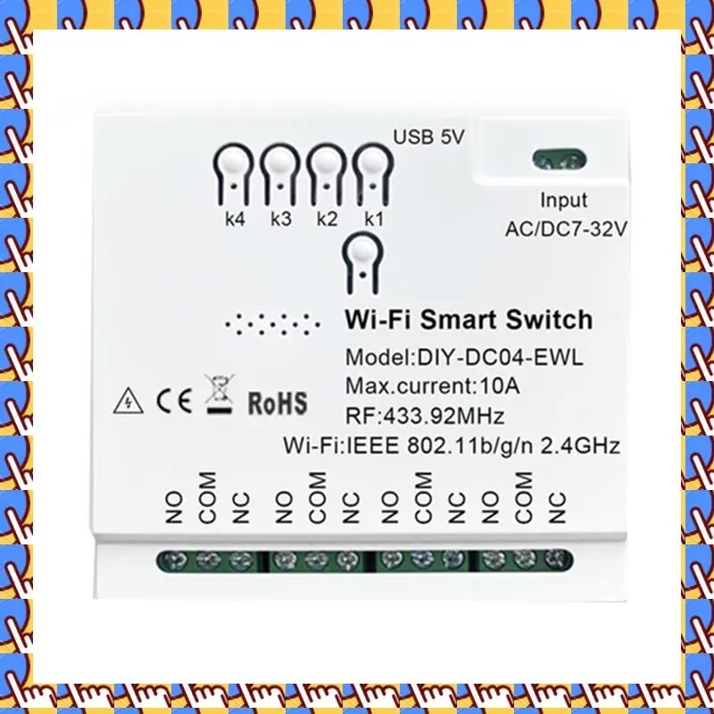 

A79I 4CH Ewelink Wi-Fi Smart Switch RF433 7-32V 2.4G Wi-Fi Smartlife Модуль домашней автоматизации для IFTT Alexa Google Home Легкая установка