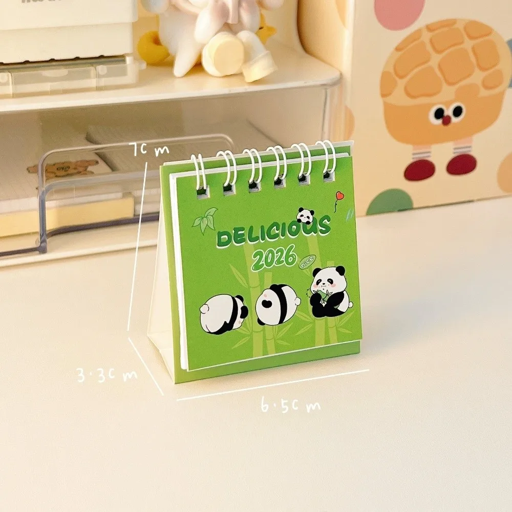 

Мини-настольный календарь на 2026 год, мультяшный планировщик Капибара, формат настольного календаря, ежедневник, украшение для рабочего стола