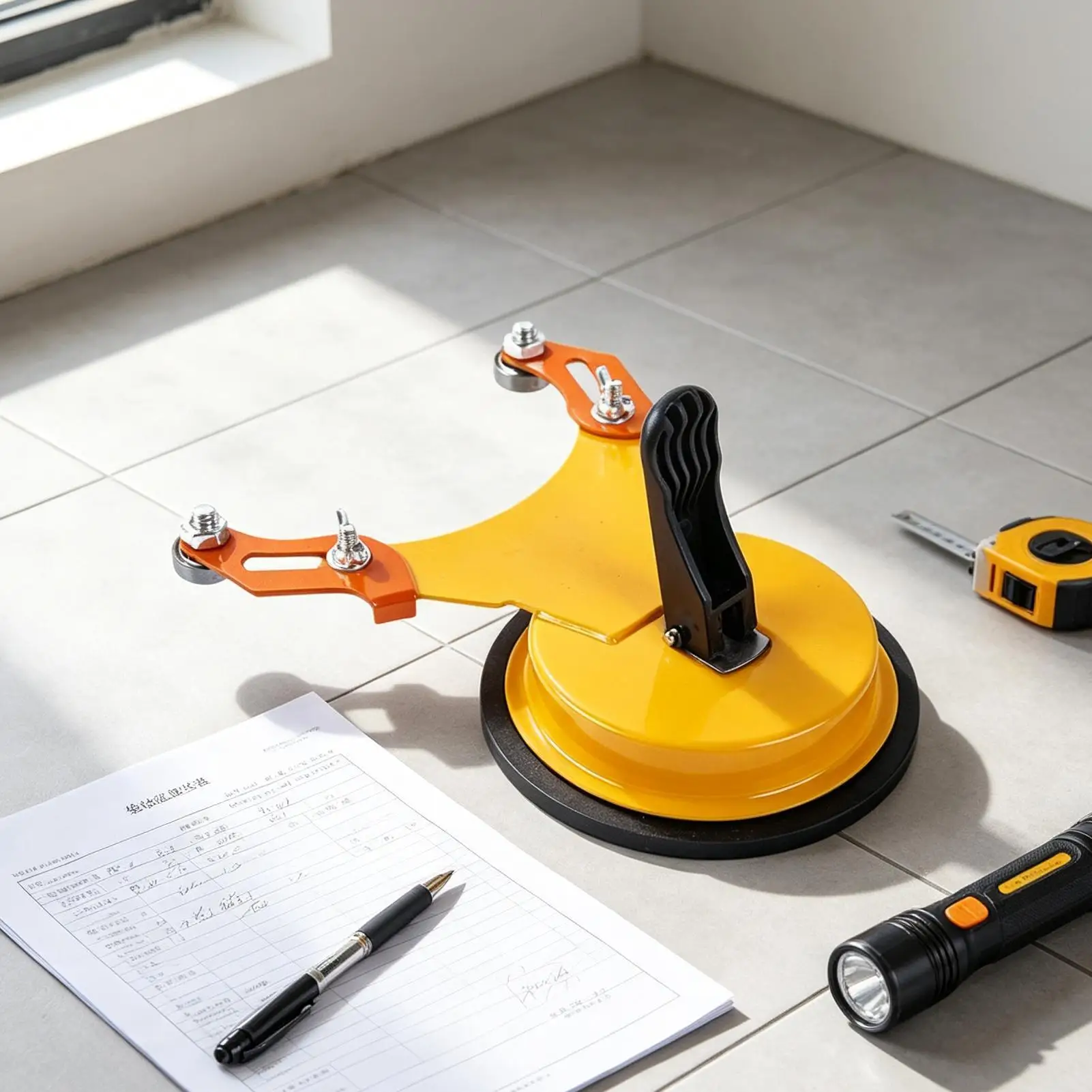 Glass Tile Drilling Guide Tool Adjustable Suction Cup Strong Steel Tile Hole Saw Locator Guide for Bathroom Kitchen Construction