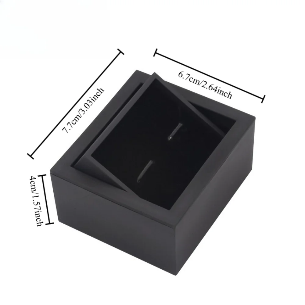 High-end Rotating Clamshell Spray Paint Cufflink Box Frosted Matte Texture Gift Cufflink Packaging Box