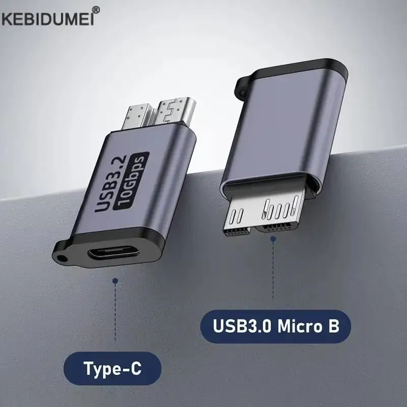 Micro B USB C 3.0 Male to Type C Female Adapter Type-C USB3.0 Micro B Connector for External Hard Drive Disk HDD Cable Adapter