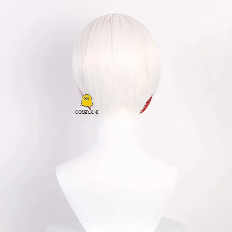 2025 ♥   جديد كوزرلاند أنيمي Saigiku جونو شعر مستعار تأثيري أقراط أحمر أبيض قصير الشعر الصيد الكلاب حفلة الهالوين الرجال النساء الدعامة ☆ ★