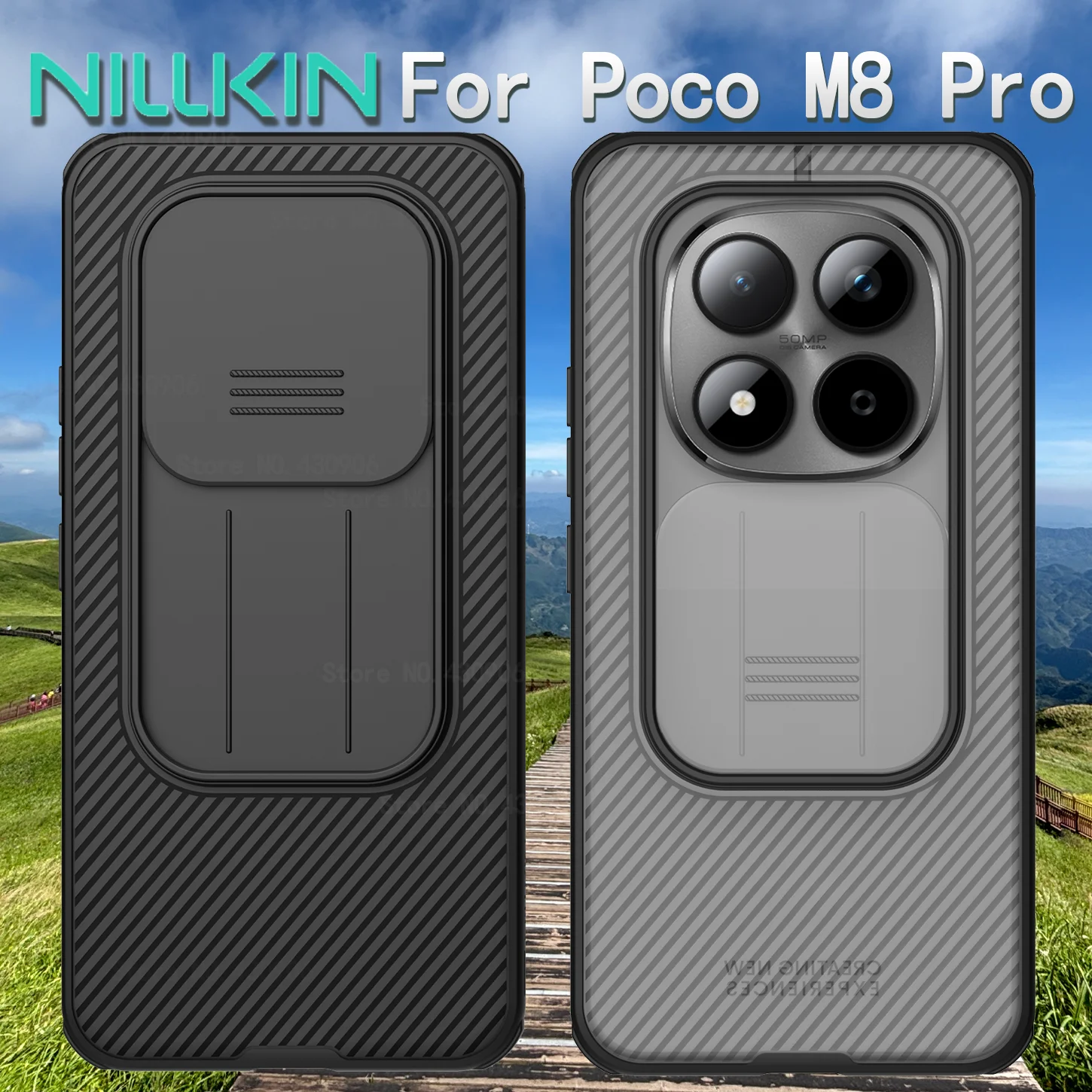Funda NILLKIN para Poco M8 Pro 5G, Funda Ajustada con Protección de Cámara, Cubierta de Protección de Lente, PC+TPU