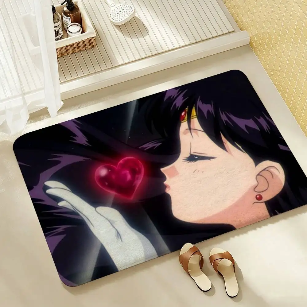 Magic Girl S-Sailor Mars R-Rei  Shower Room Absorbent Small Floor Mat Soft Comfortable Decorative Foot Mat