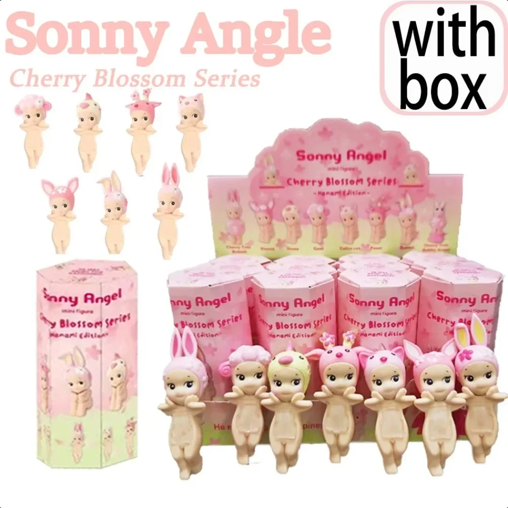

Original Cherry Blossom Sonny Angel Hippers Standing Posture Anime Figures Home Decor Collectibles Small Gift for The Customer