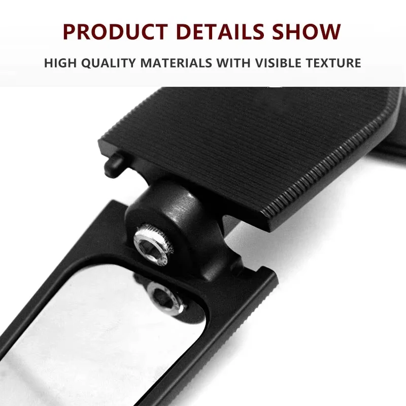 Modified Motorcycle Mirrors Wind Wing Adjustable Rotating Rearview Mirror Side for CFMOTO 250SR 450SR 360° Swivel Rear Tail