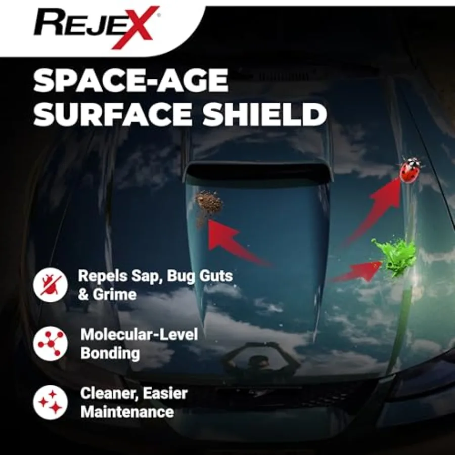 RejeX High Gloss Finish That Protects, Long-Lasting Polymer Coating for Cars, Trucks, Boats, RVs, Motorcycles, Aircraft, Glass,