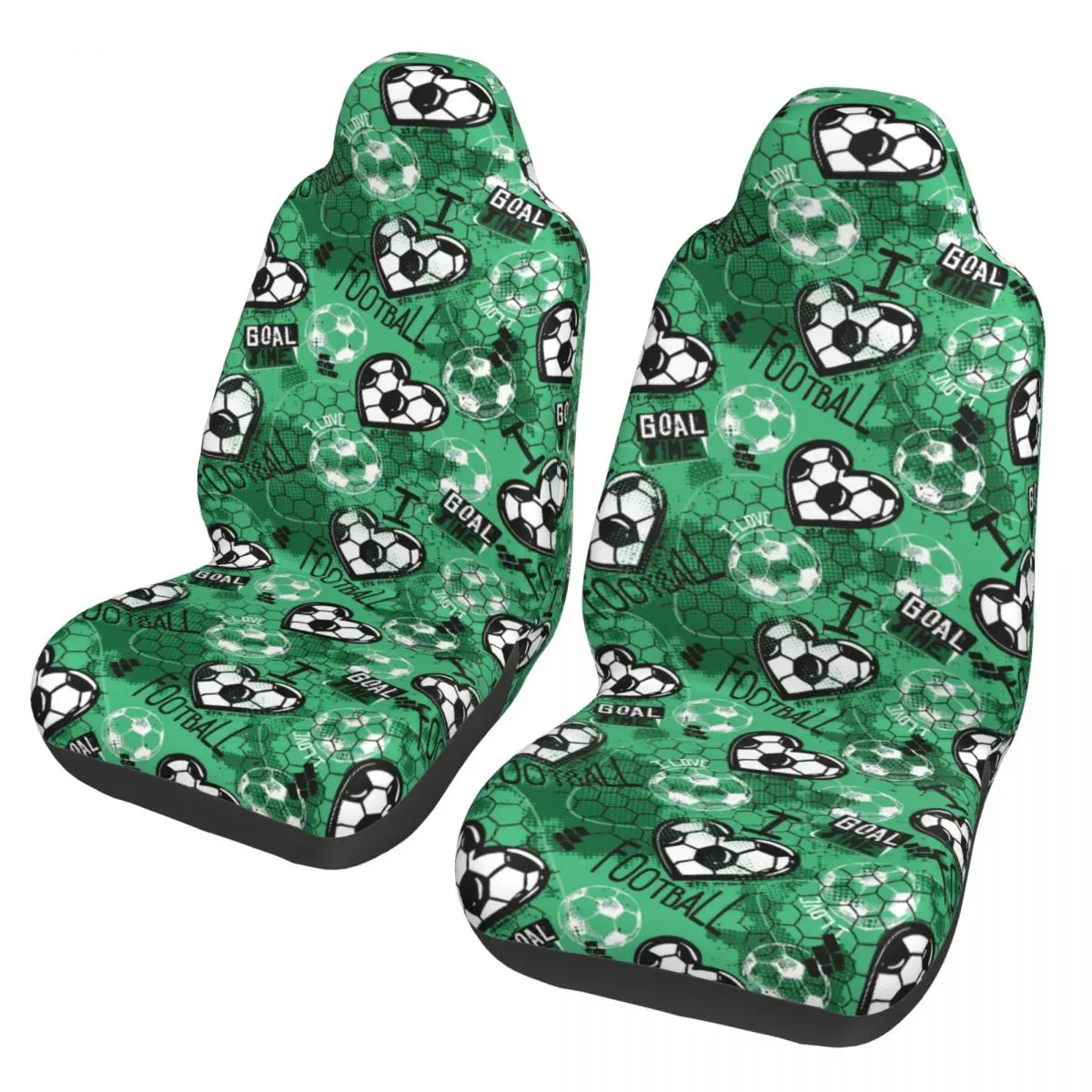 Football Soccer Patten Universal Car Seat Cover Auto Interior Suitable For All Kinds Models Seat Covers Fabric Hunting