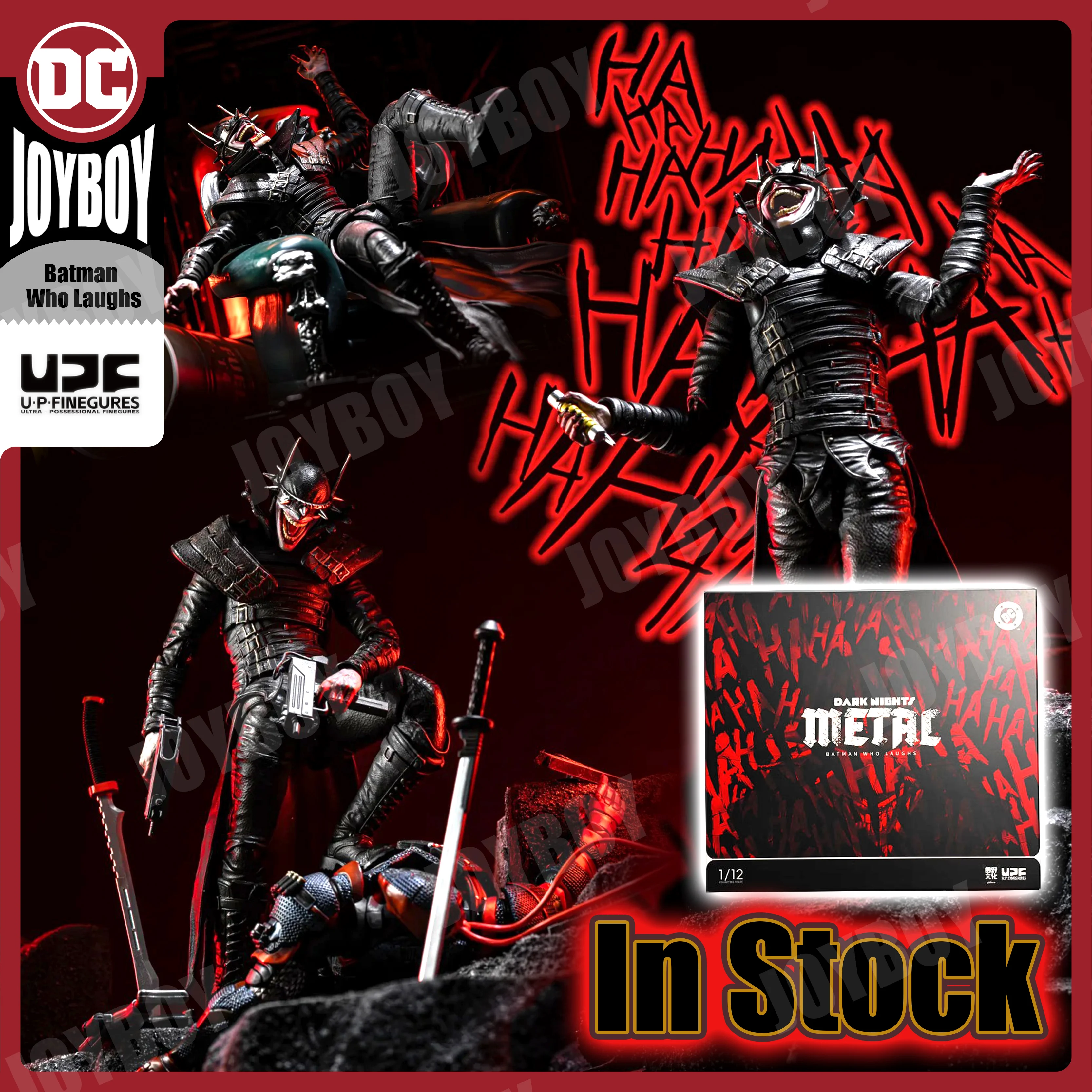 En stock, figura de acción original LPZZ UPF 1/12 de Batman Who Laughs, figura de anime del Dark Multiverse, modelo coleccionable, juguete de regalo