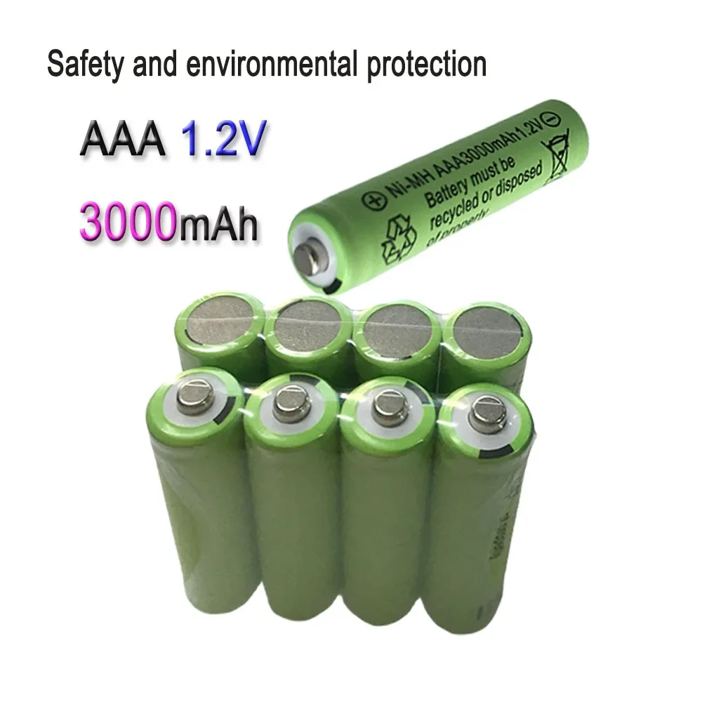 AAA 3000mAh 1.2V Ni-MH Rechargeable Battery Cell for MP3 RC Toys led Flashlight etc.