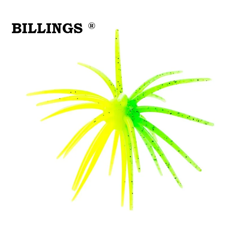Billings 2 Stück schwimmende Seeigel-Weichköder, 11 cm/9 g, simulierte Seeigel-Köder aus weichem Silikon für Brassen, Hecht, Barsch, Mandarinengarnelen