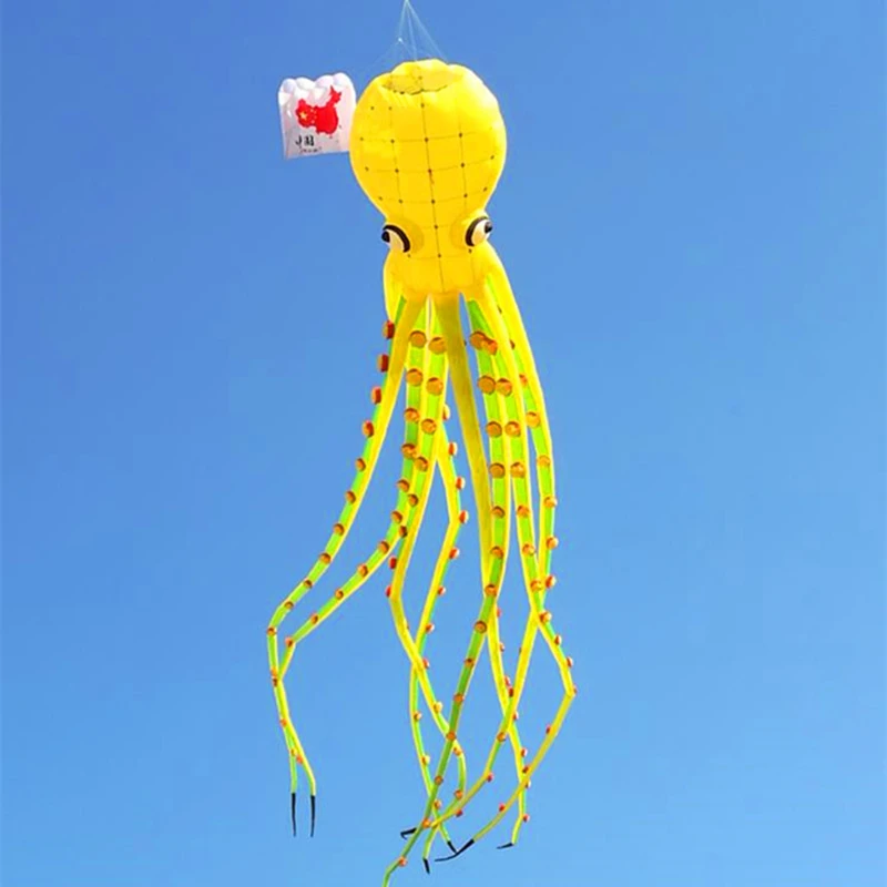 free shipping large octopus kite pendant ripstop nylon fabric alien inflatable 3d kite buggy kitesurf board kite outdoor toys