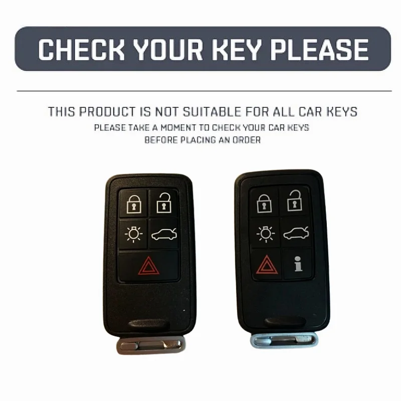

5/6 Buttons Leather Car Remote Key Shell For Volvo S60L XC60 S80L V60 V40 Fob New Car Key Case Cover Replacement