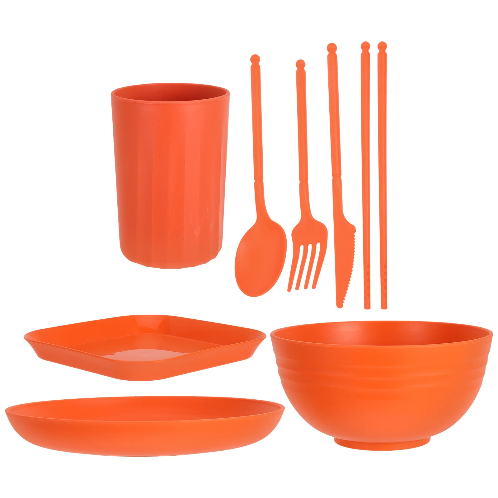 

1 set Colorful Tableware Set Eco-friendly Straw Dishes Unbreakable Dinnerware Kids Bowls Plates Party Supplies Modern Kitchen