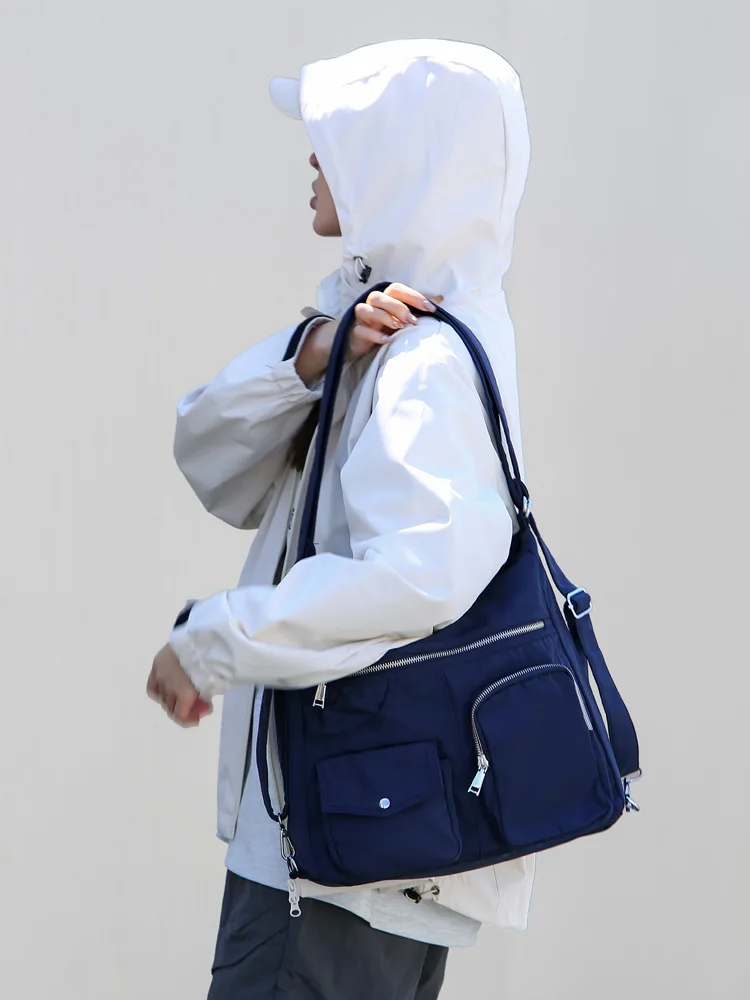 

Casual Waterproof Ladies Tote Bag Multi-ket Lightweight Travel Commuting Student Bookbag Single oulder Crossbody Bag