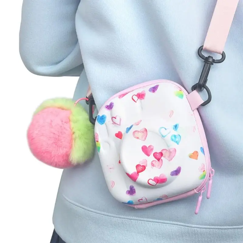 CAMERA BAG MET MODUSBAAR HART PRINTS TAG VOOR MINI 7+/99/11/10/INGEVOEREN