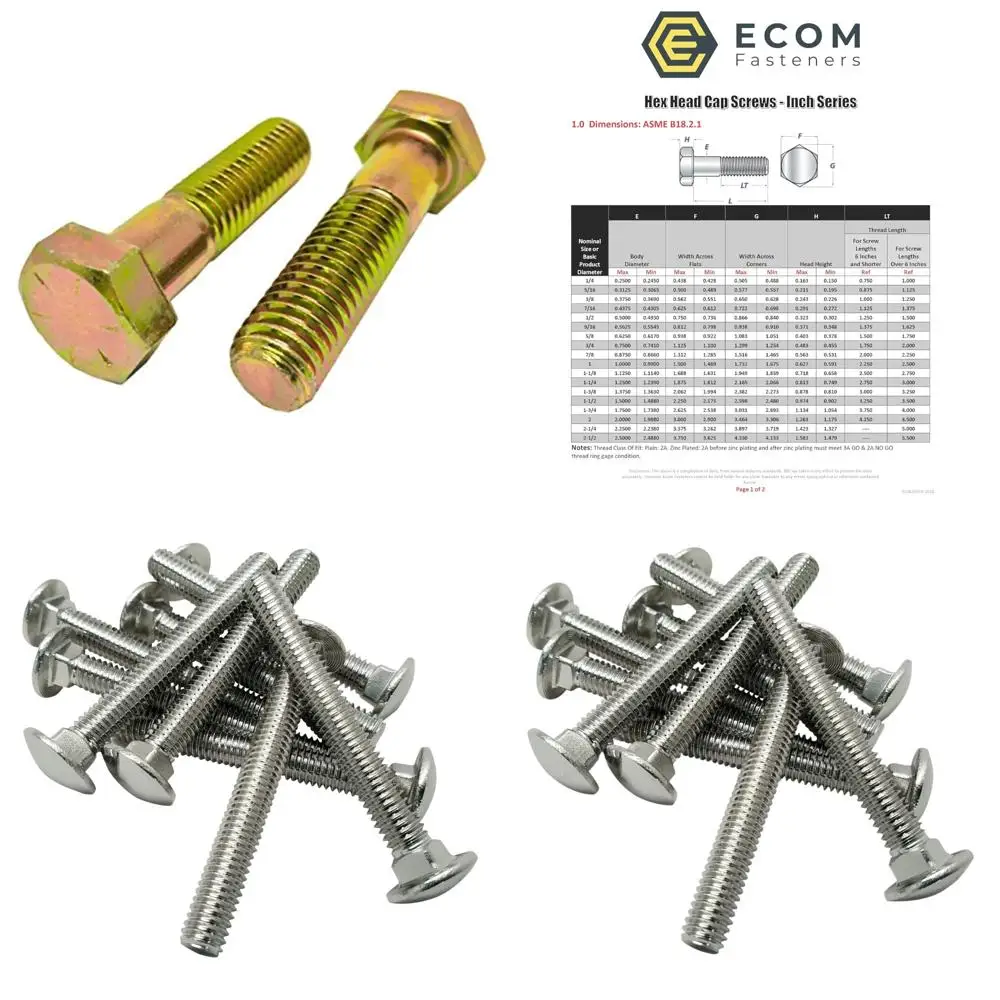 

Grade 8 Zinc Yellow Plated Steel Hex Cap Screws, 5/16-18 x 2 Inches, Coarse Thread, 100 Pack, Partial Thread Length
