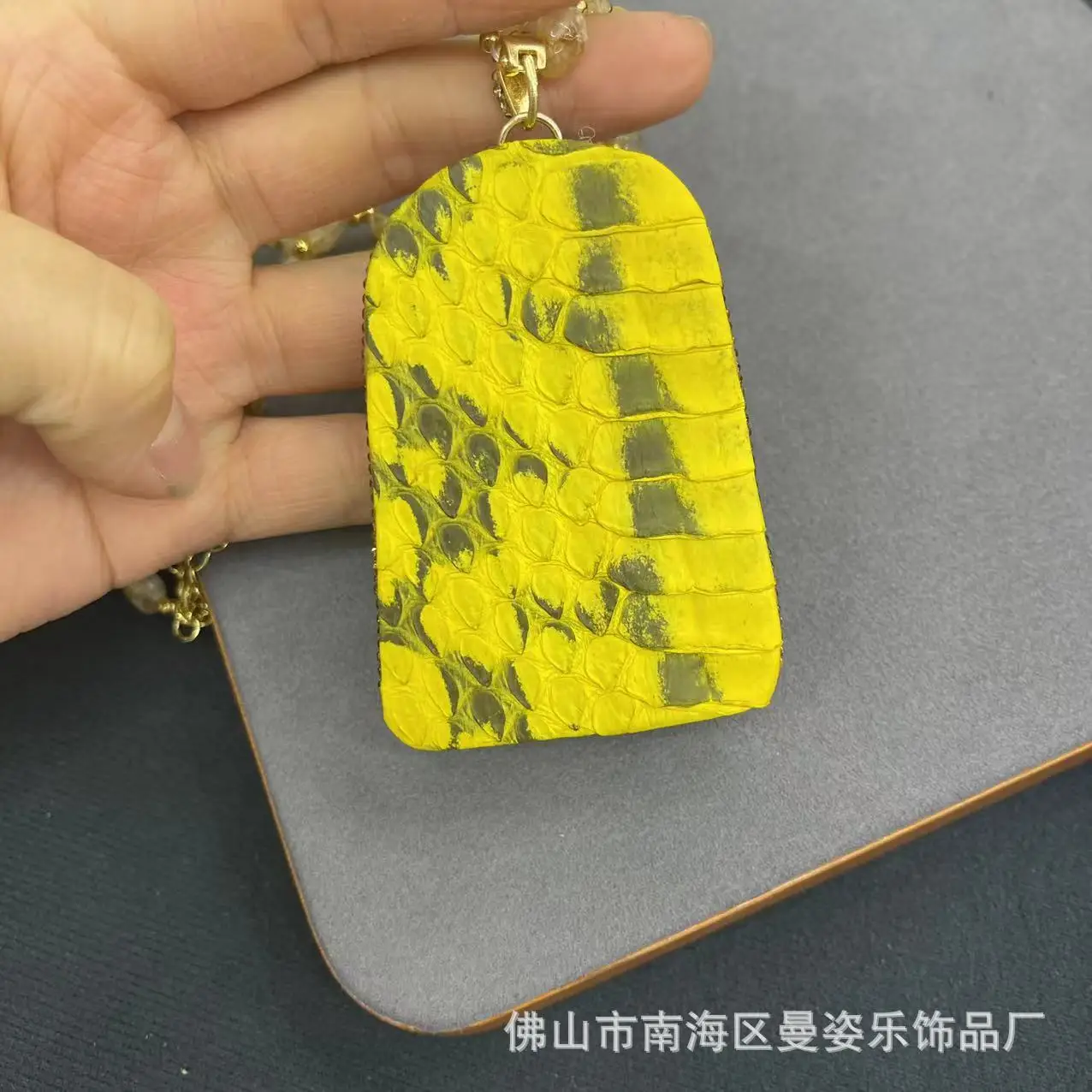 DIY accessories New Heart Sutra second-generation beeswax natural citrine chain body sweater chain new Chinese natural stone pop